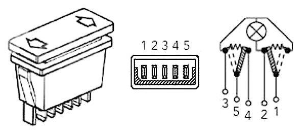 Support bouton de vitre électrique gris Peugeot 205 avec