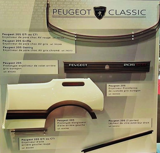 Pieces carrosserie peugeot 205